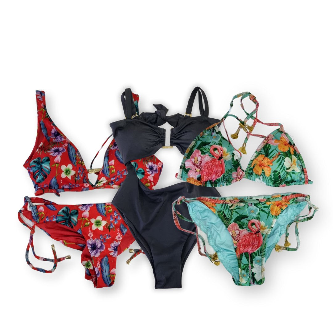 Set de Bikinis y Traje de Baño Colombianos (llevas 2 bikinis y 1 traje