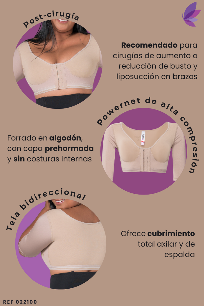 Tecnología Textil Terapéutica
Diseñado con compresión controlada para mejorar la adherencia de la piel y moldear los tejidos en recuperación