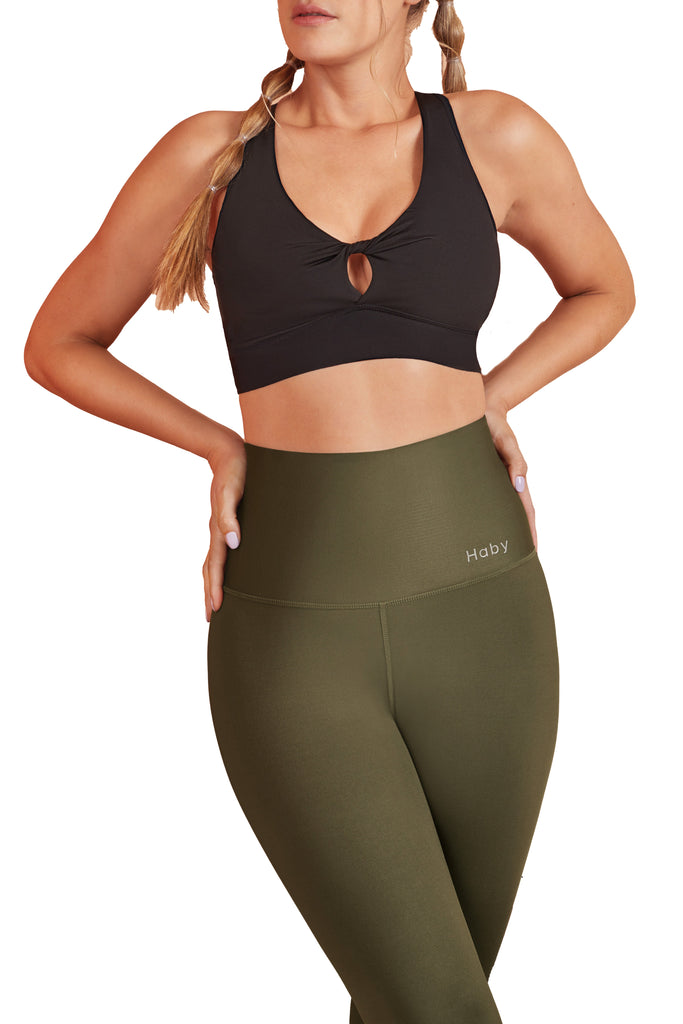 Calza Leggins Colombiana con Control Abdomen Fajón Verde