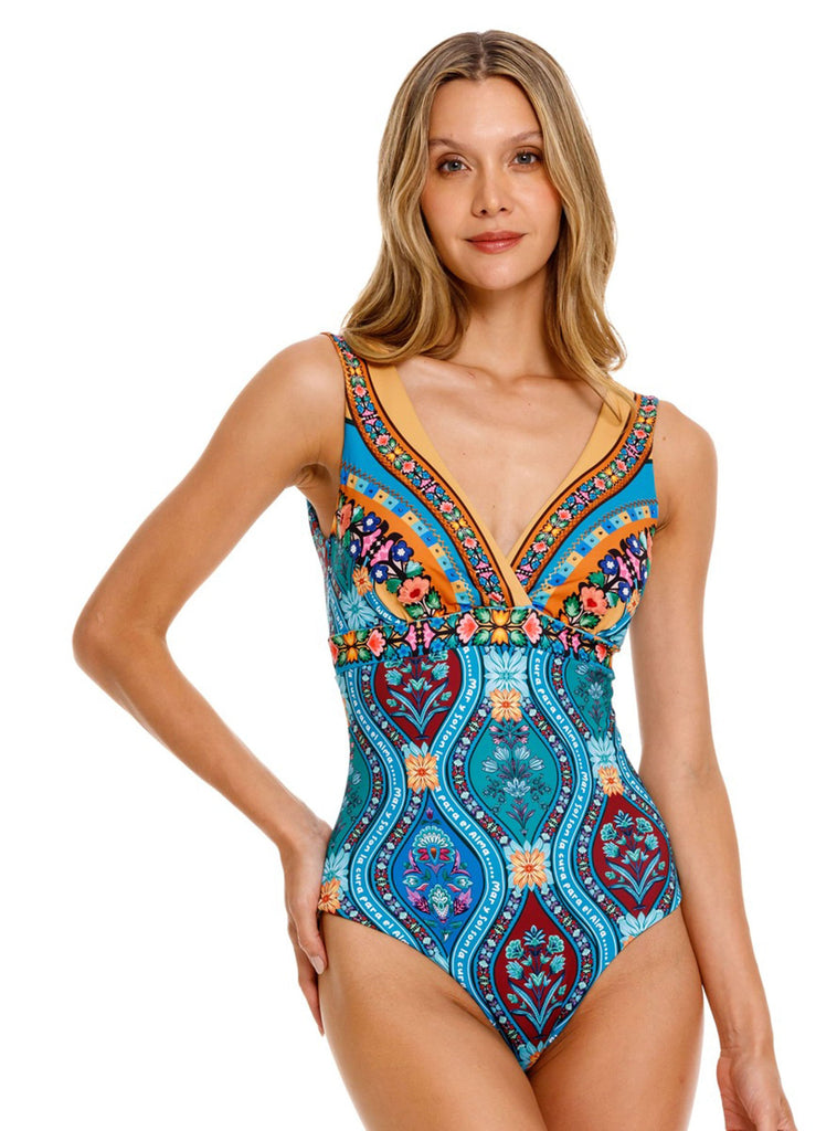 Traje De Baño Premium Colombiano Pahsley Rombos Beirut Swimwear 