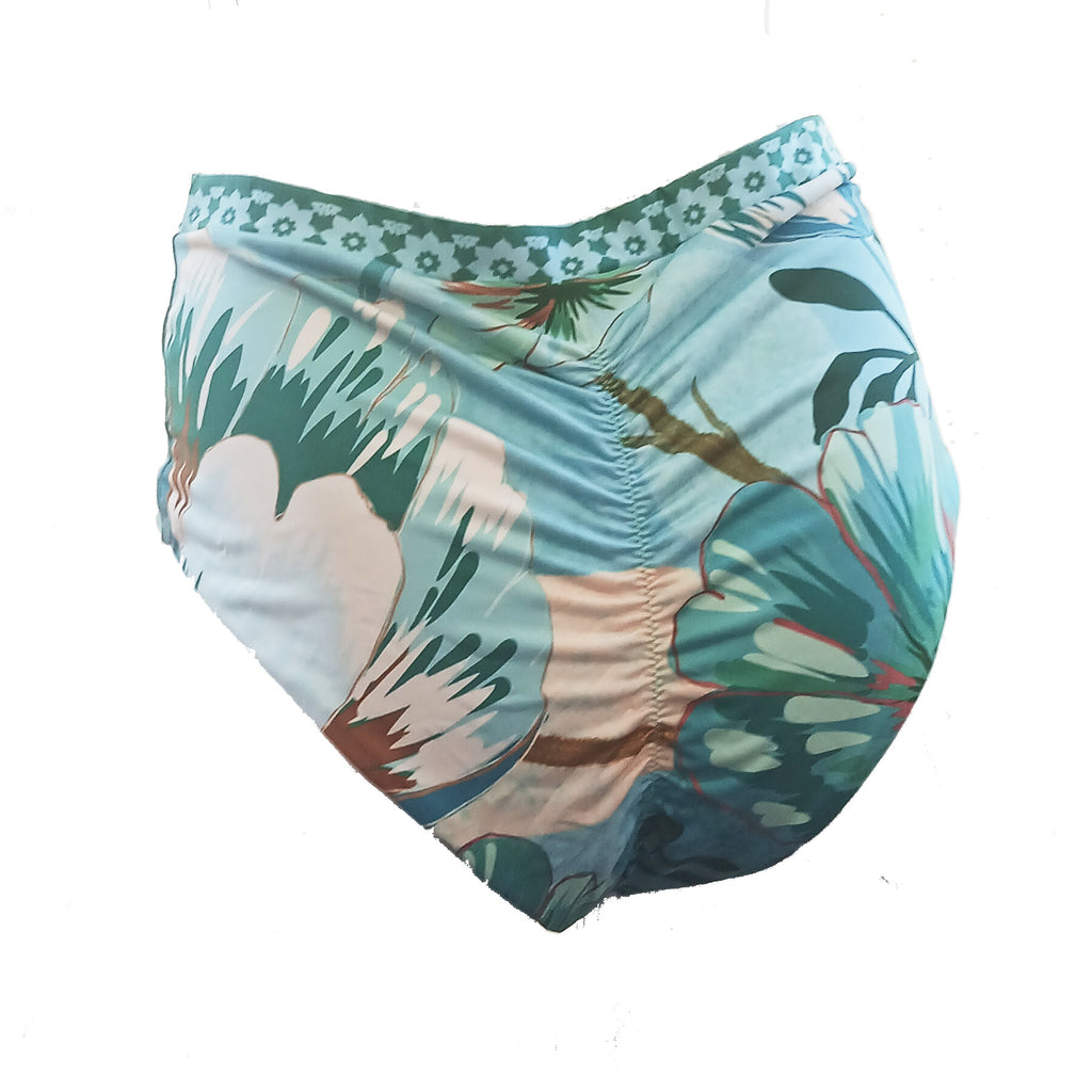 Calzón de Conjunto Bikini Colombinao Rosseta Bouquet Calzón Tiro Alto tono Verdes