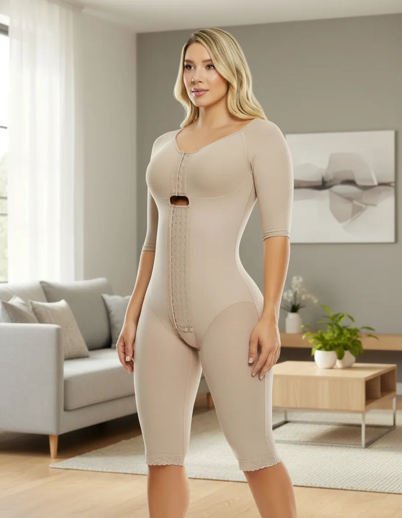 La Faja PaoPink PP023730 diseñada para brindar cobertura total 360° — abdomen, espalda, glúteos, brazos y piernas — ofrece compresión alta y uniforme.