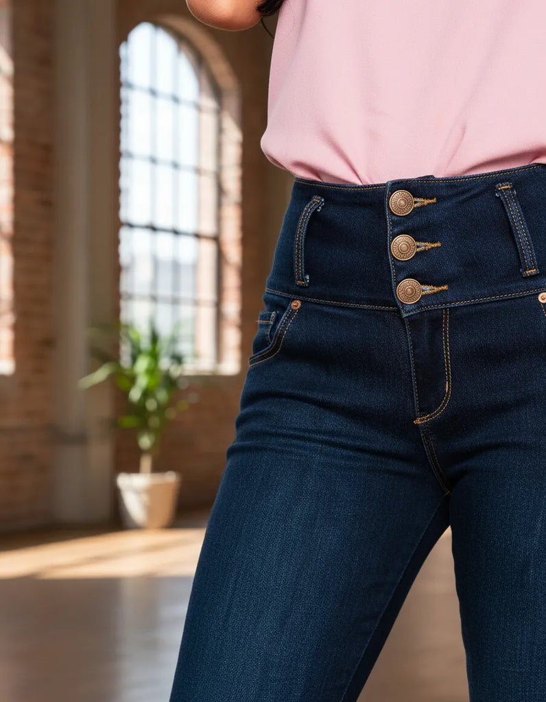 Jeans 100% Colombiano Levantacola en Chile De 3 Botones J-6705 envío a regiones