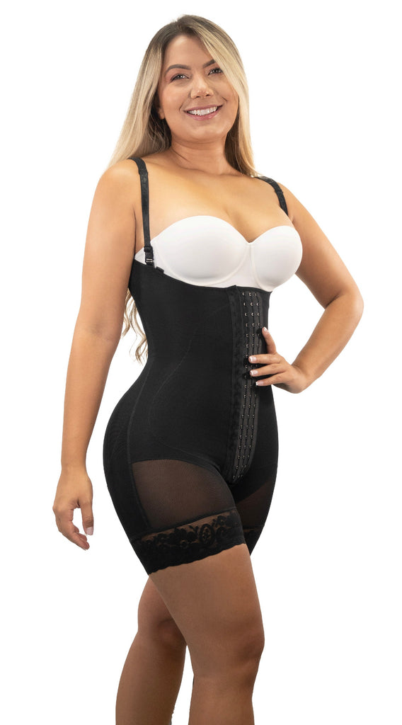 Compra online Faja Colombiana Media Pierna de Alta Compresión y 4 Hileras de Broches F-00463 MyD