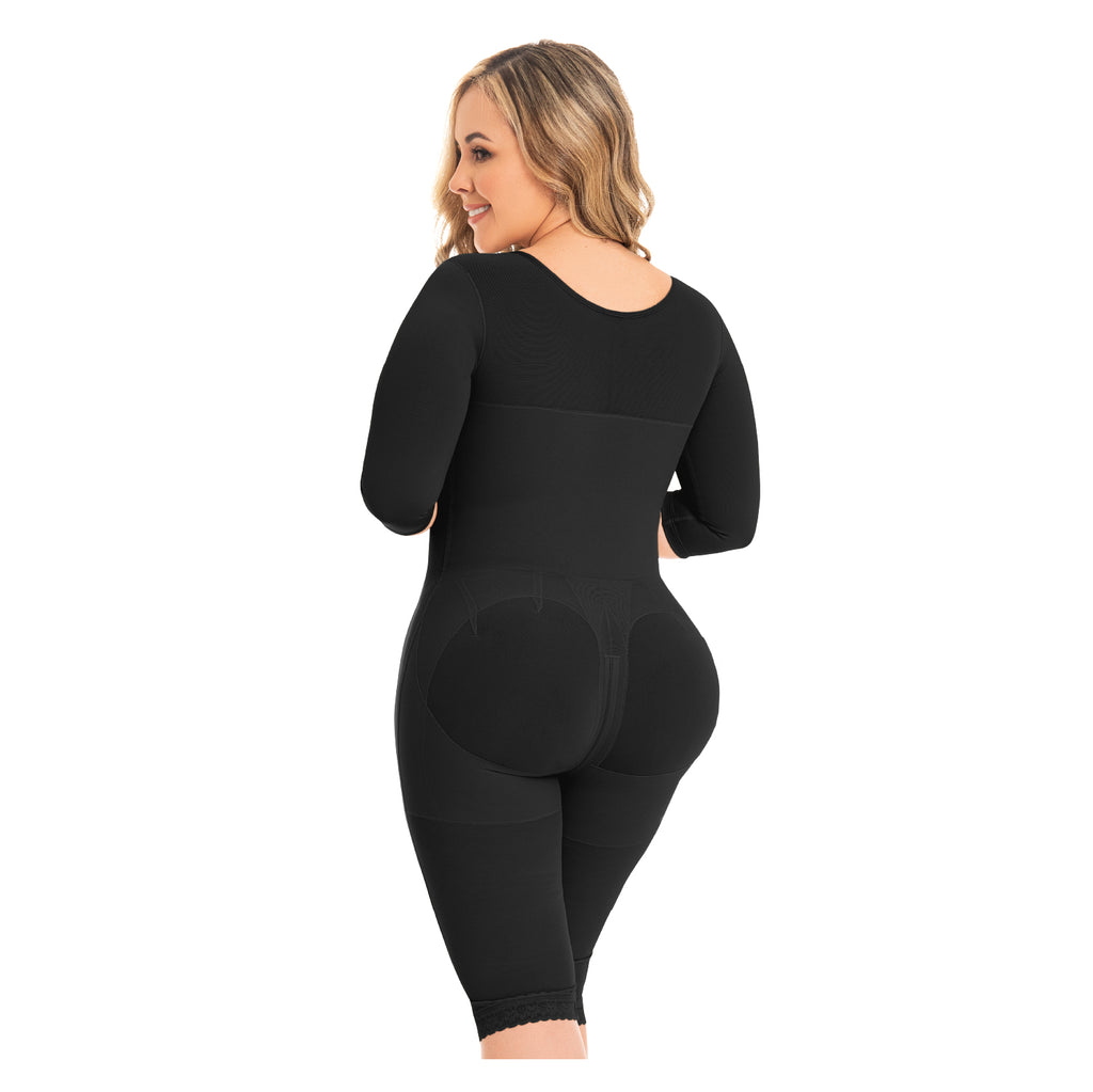 Comprar Faja Colombiana Negra con Mangas y Sostén F-0161 MyD