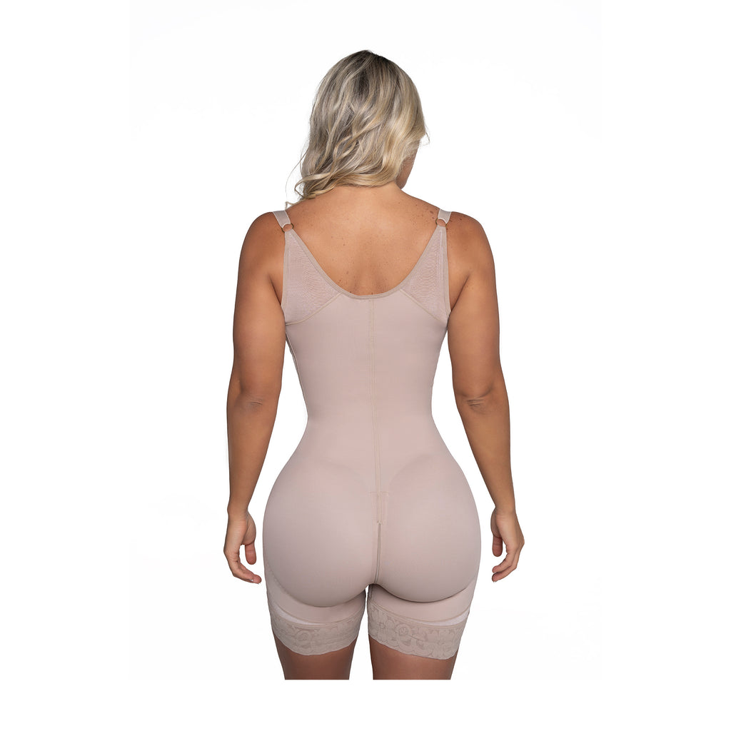 Faja Colombiana PaoPink Eslapda Alta con herrajes de lujo Luxury Media Pierna y 2 Hileras de Broches