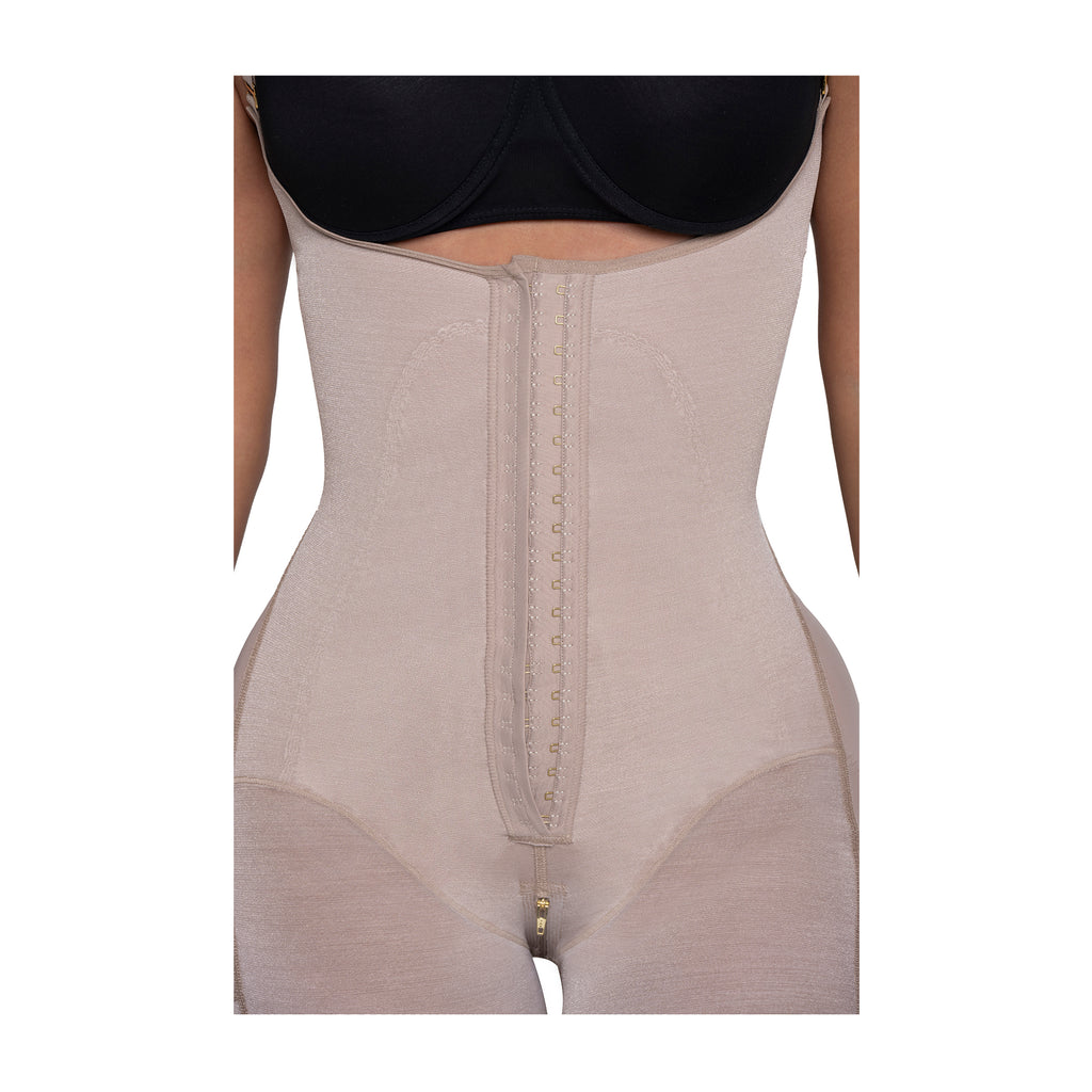 Faja Colombiana con broches de lujo o premium PaoPink Luxury Media Pierna y 2 Hileras de Broches