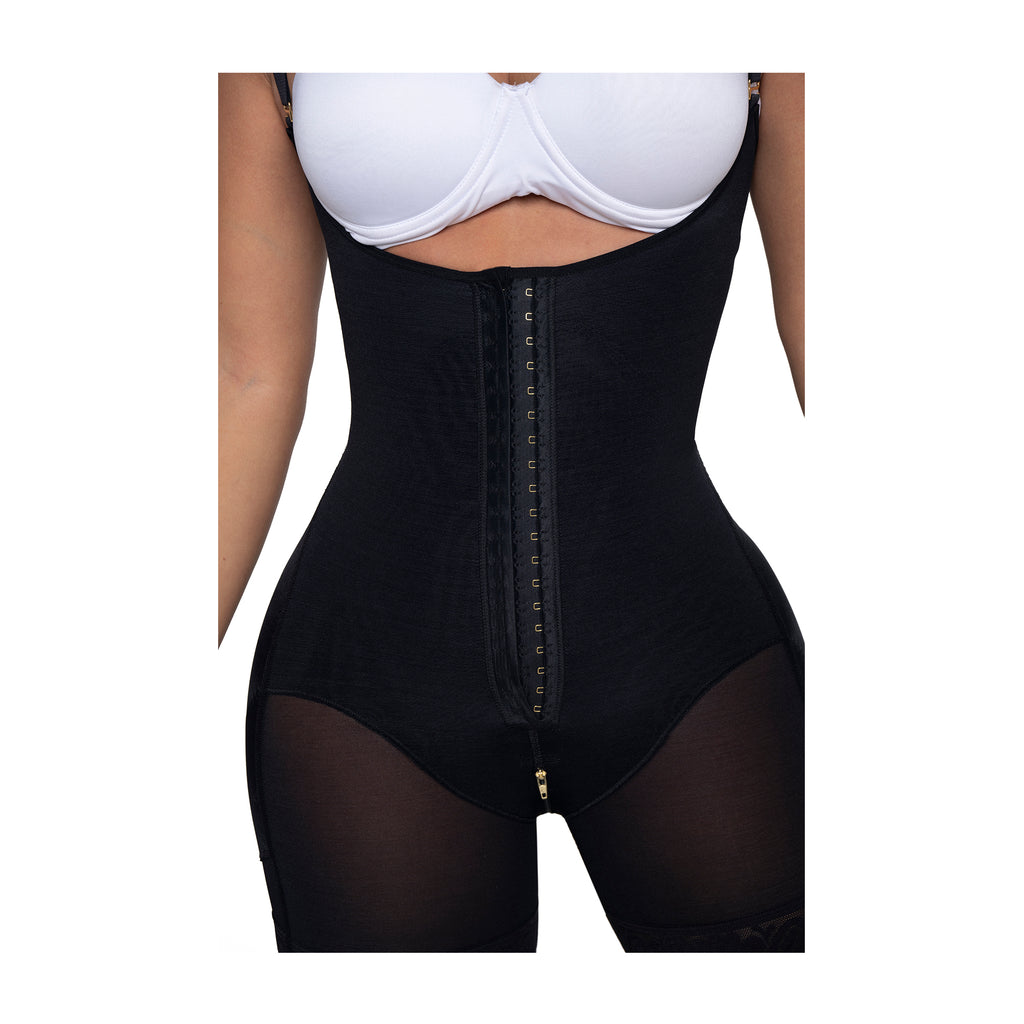 Faja 100% Colombiana de Fajas PaoPink Luxury Media Pierna y 2 Hileras de Broches