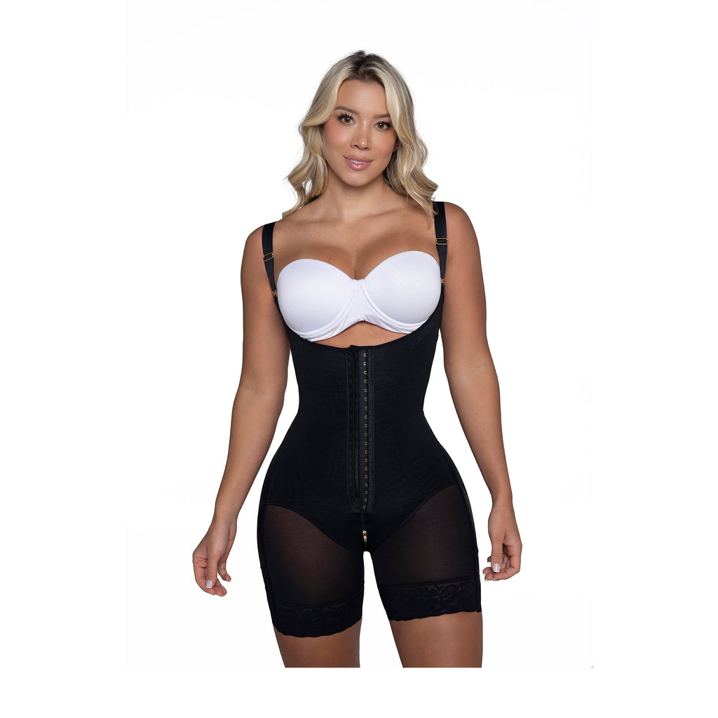 Comprar la mejor Faja Colombiana PaoPink Luxury Media Pierna y 2 Hileras de Broches
