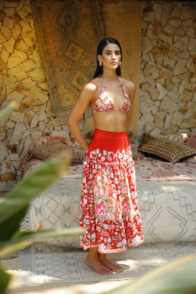 Ver Salida De Baño O Playa Falda Ziad Rojo Barú en Chile