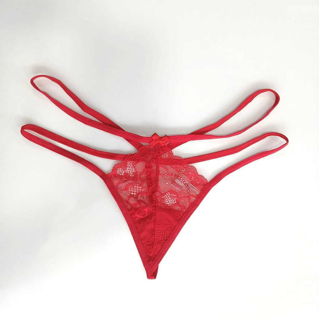 Colaless rojo sensual en encaje colombiano 