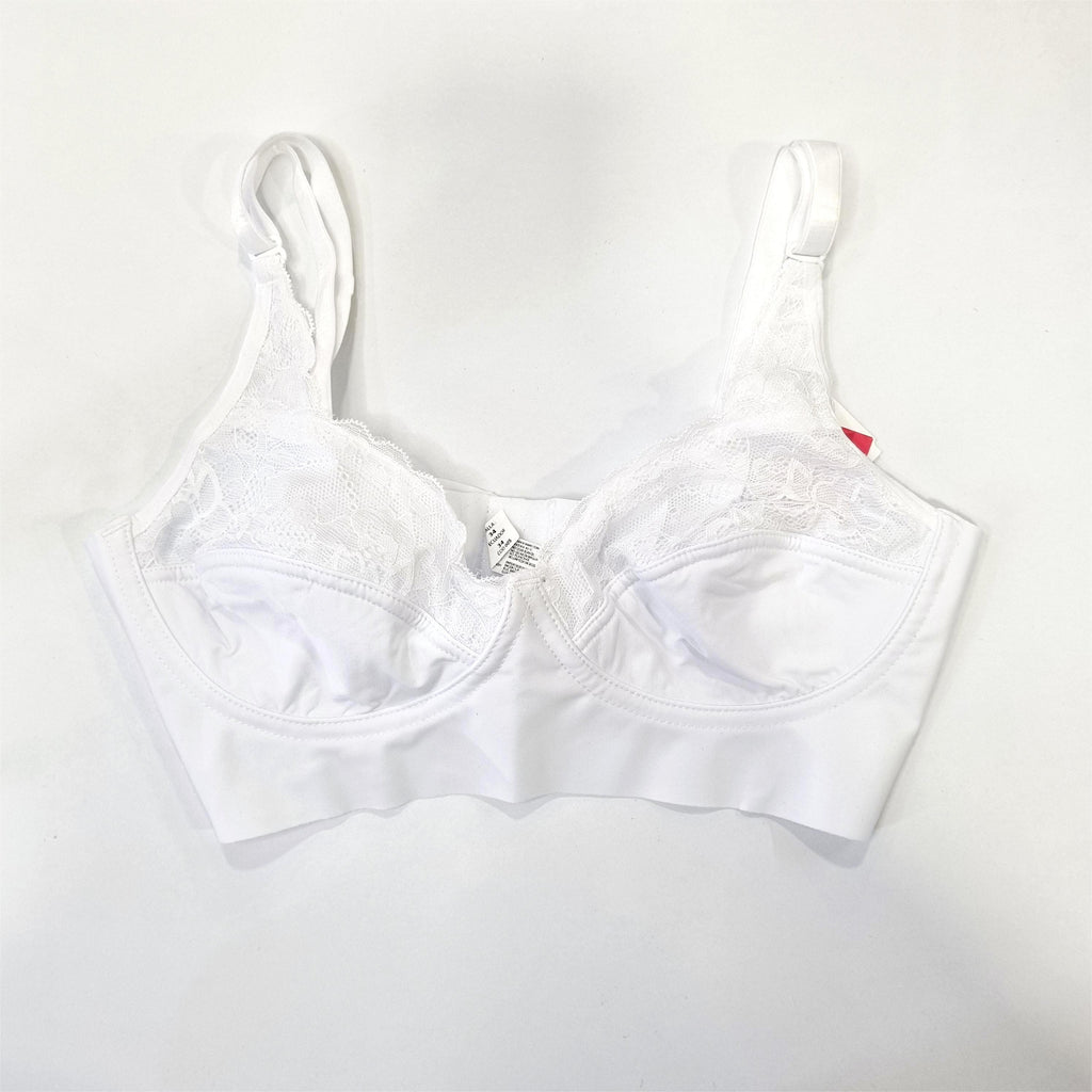 ¡Descubre la combinación perfecta de elegancia y confort con el Sándalo Sostén Clásico en Encaje y Microfibra color blanco