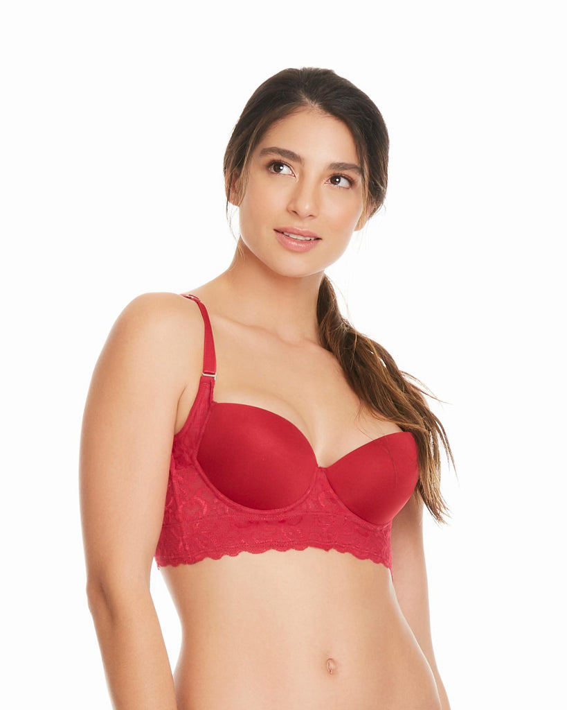 Sostén control con encaje rojo sensual envío a Chile