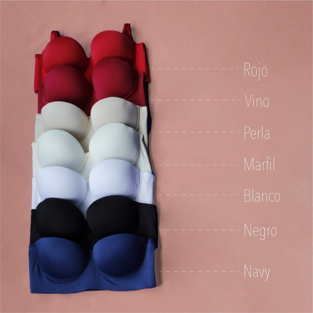colores Sostén con copa y realce medio colombiano