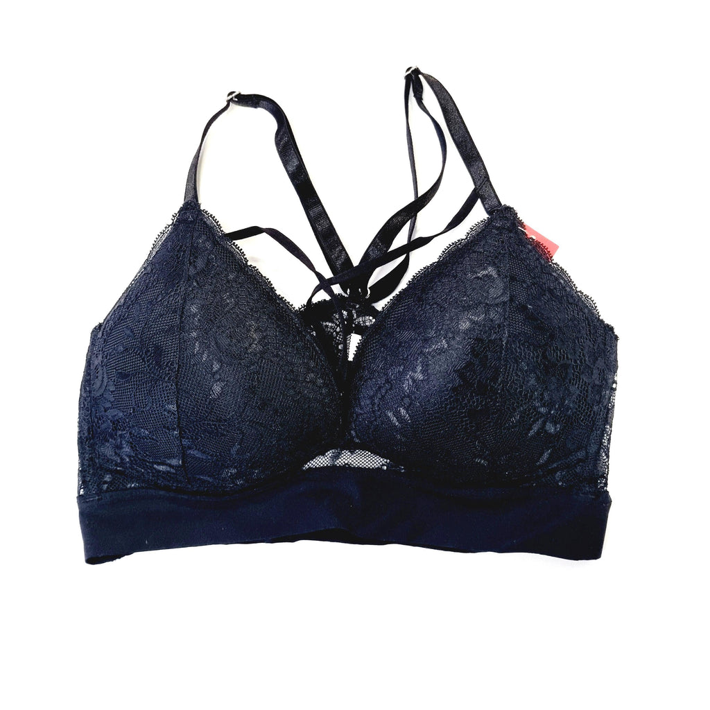 Bralette microfibra y encaje negro colombiano