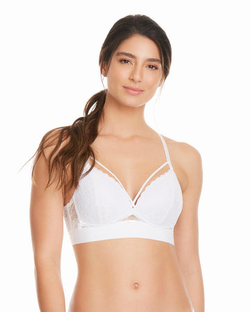 Bralette microfibra y encaje blanco colombiano