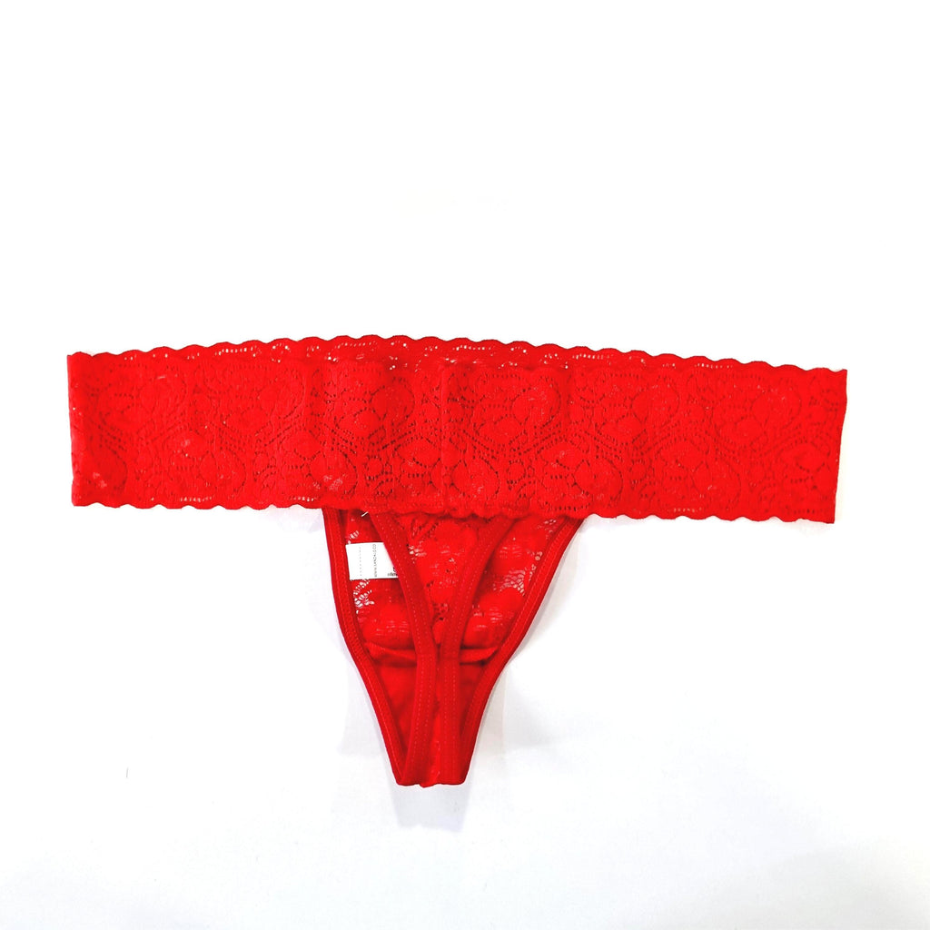 Colaless Tipo Brasileño de Tiro Bajo en Encaje Delicado en rojo