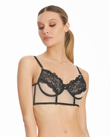 Bralette Sensual con Copas en Nylon Sin Espuma colombiano