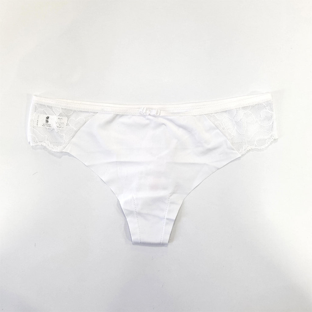 Colaless microfibra y encaje blanco