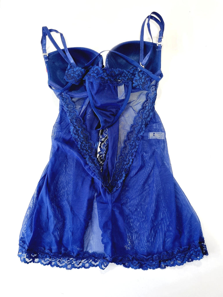 Babydoll sexy color Navy en tull y encaje Incluye colaless 000179 envío a todo le país