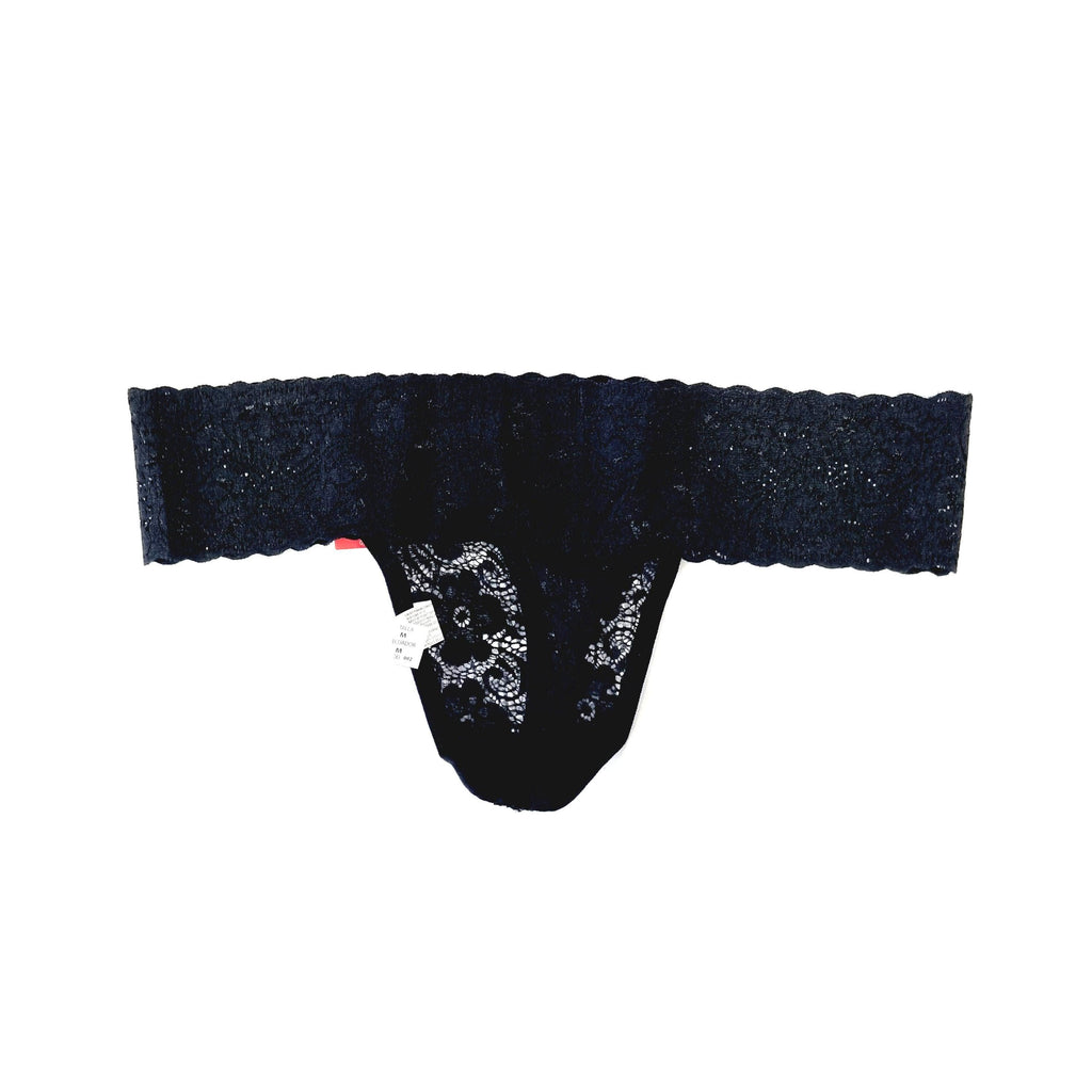 Colaless Tipo Brasileño de Tiro Bajo en Encaje Delicado color negro