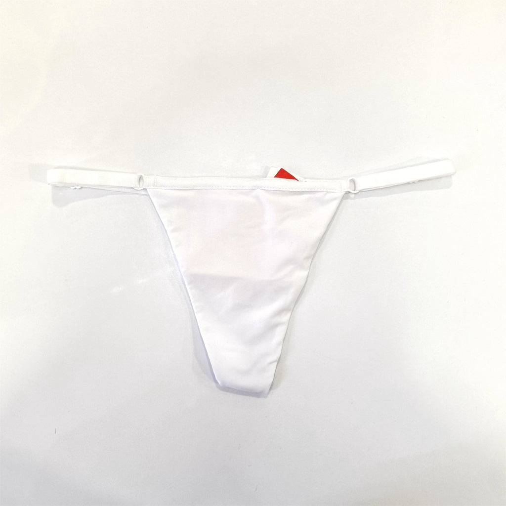 Colaless blanco Talla Única con Ajuste en los Tirantes Estilo Brasileño