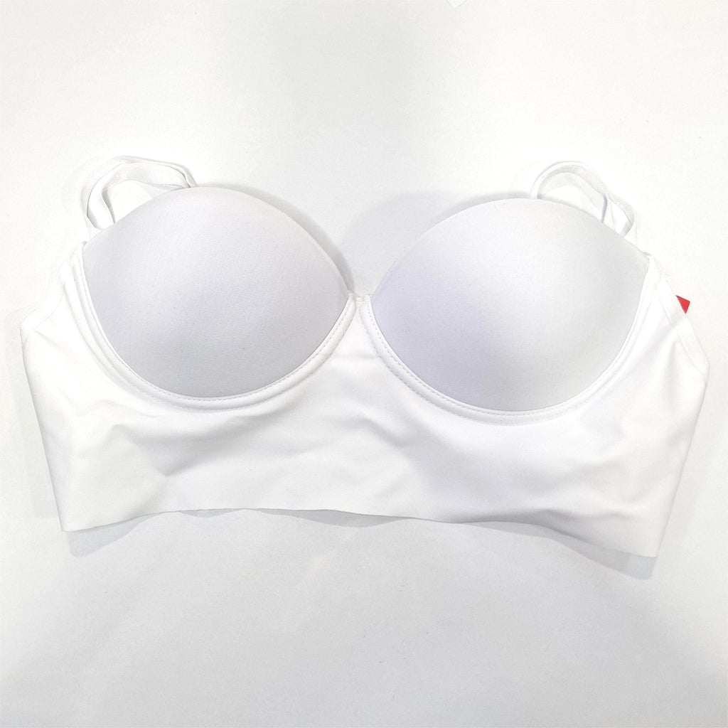 Sostén en microfibra espalda strapless profunda color blanco