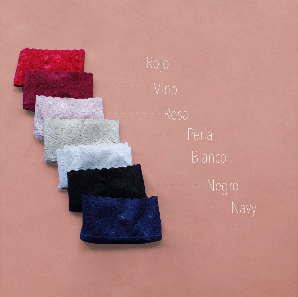 colores Colaless Tipo Brasileño de Tiro Bajo en Encaje Delicado