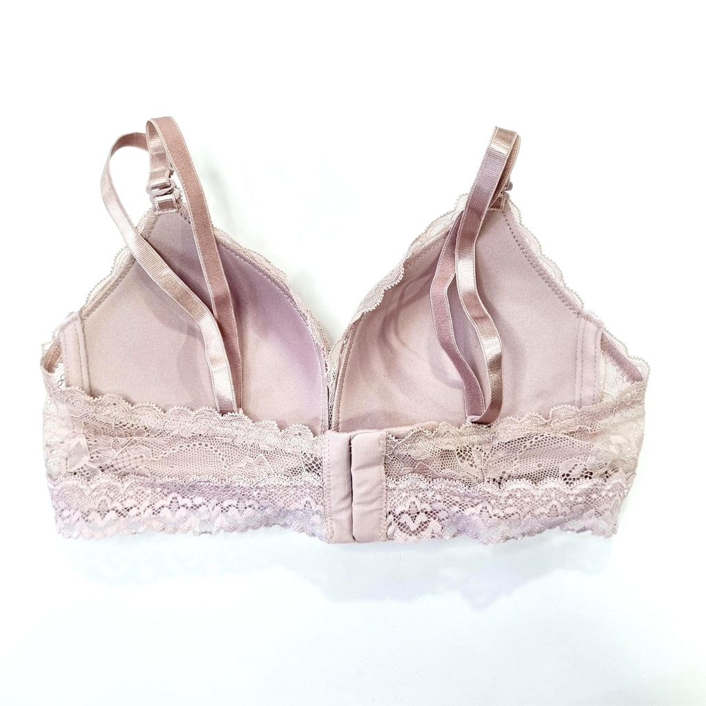 Sostén encaje copa triangular realce medio