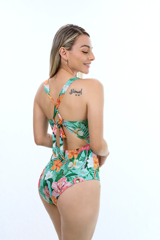 Traje De Baño Colombiano Verde Tropical